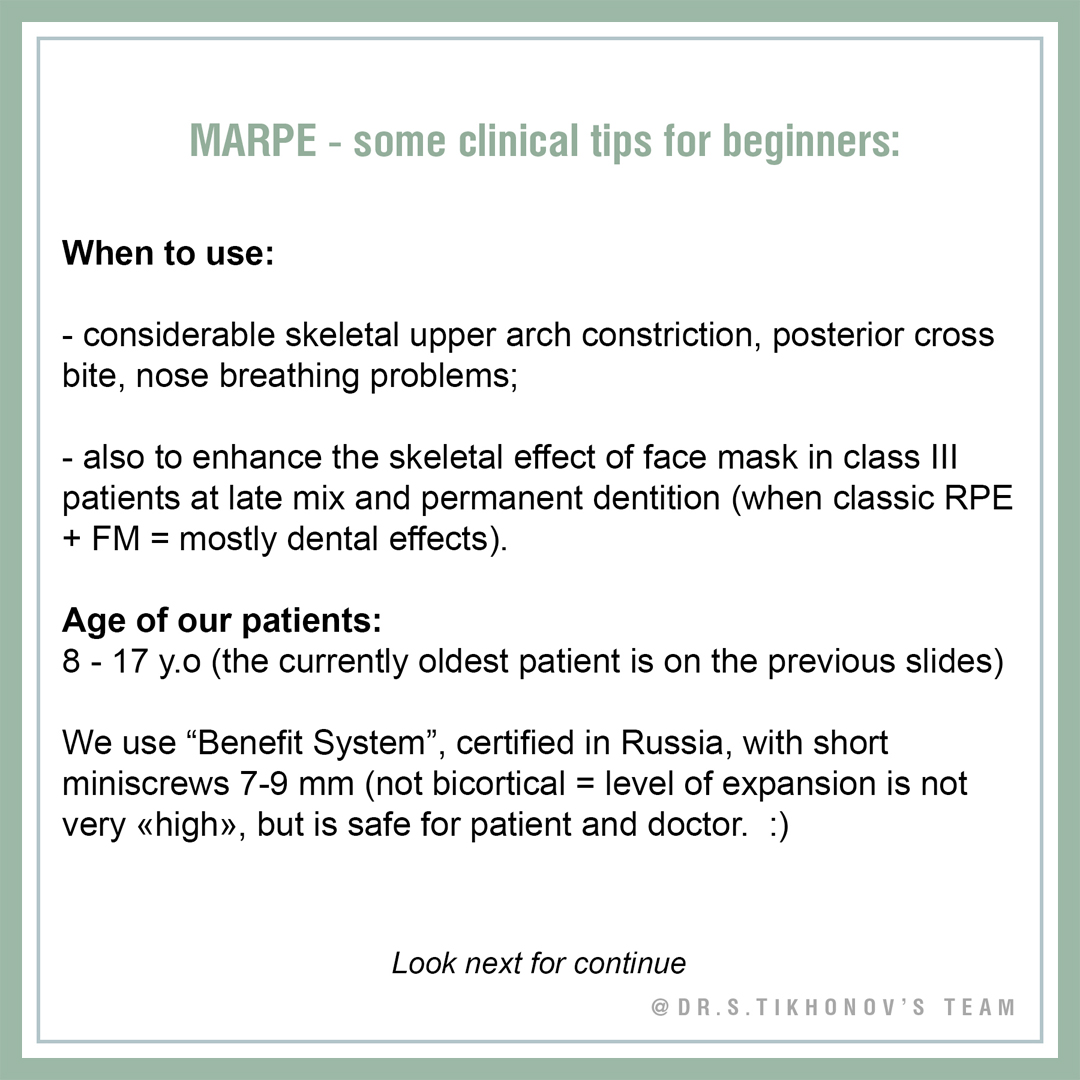 MARPE - some clinical tips for beginners