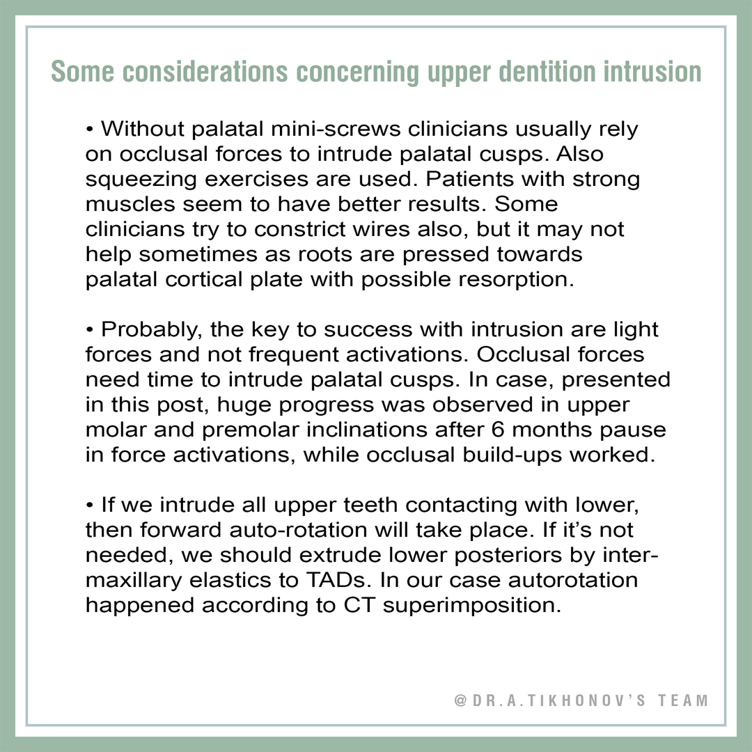 Some considerations concerning upper dentition intrusion