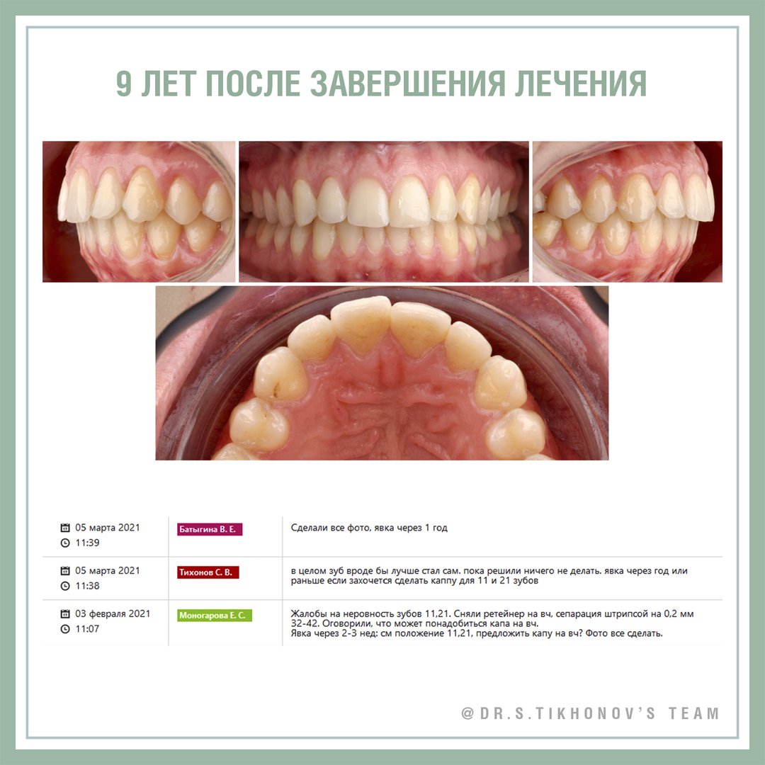 9 лет после завершения лечения