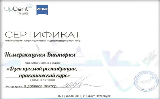 Сертификат 2