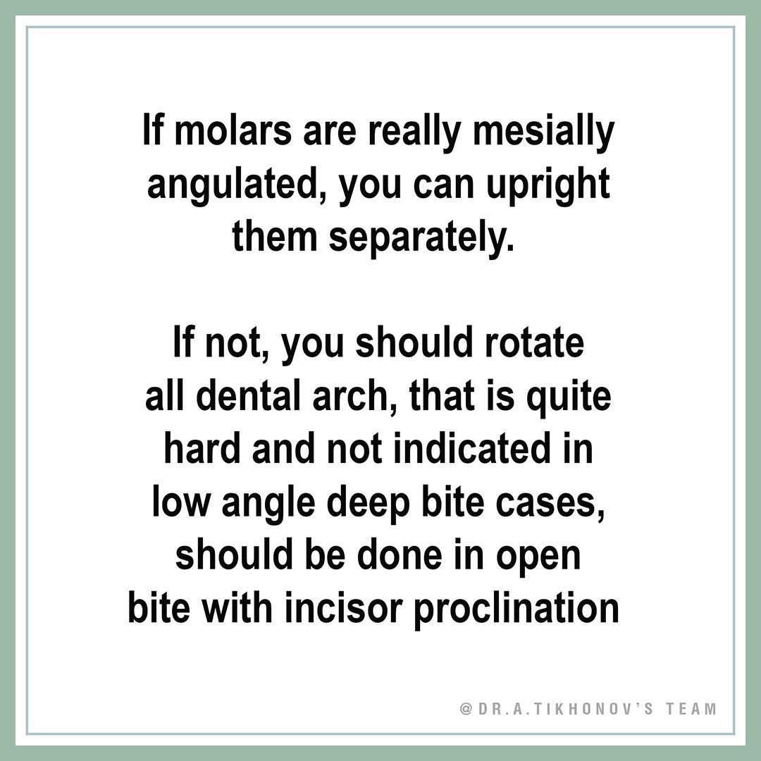 Если моляры действительно наклонены мезиально, вы можете выровнять их по отдельности.