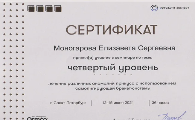 Сертификат 2
